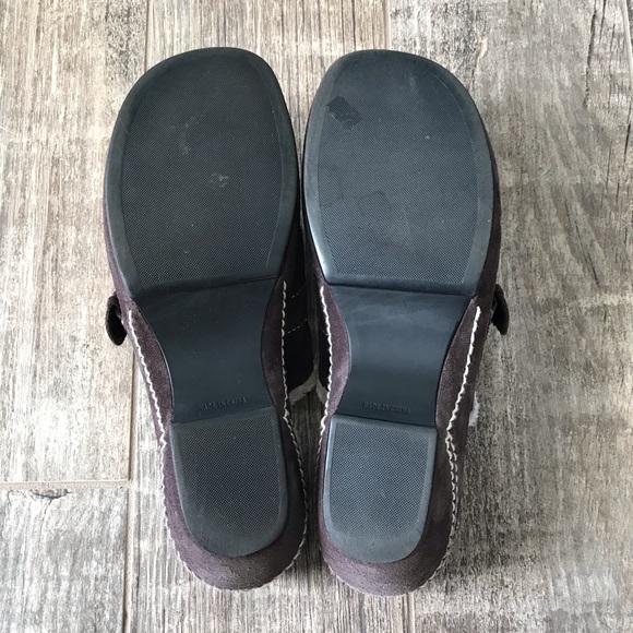 White Mountain Suede Mules Faux Fur Lined - Picture 8 of 8